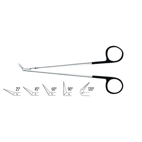 Hagemann-Diethrich Vascular Scissors, Supercut, Very Delicate Pattern, 7 1/8" (18.0 Cm), Angled 90 Degrees